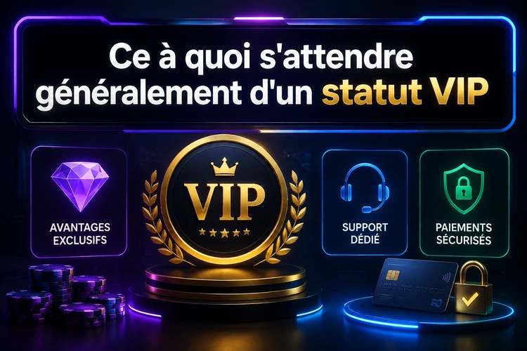 Ce à quoi s'attendre généralement d'un statut VIP
